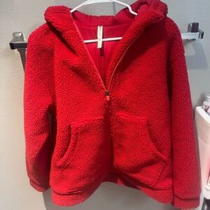 Fabletics Vibrant Red Zip-Up Jacket